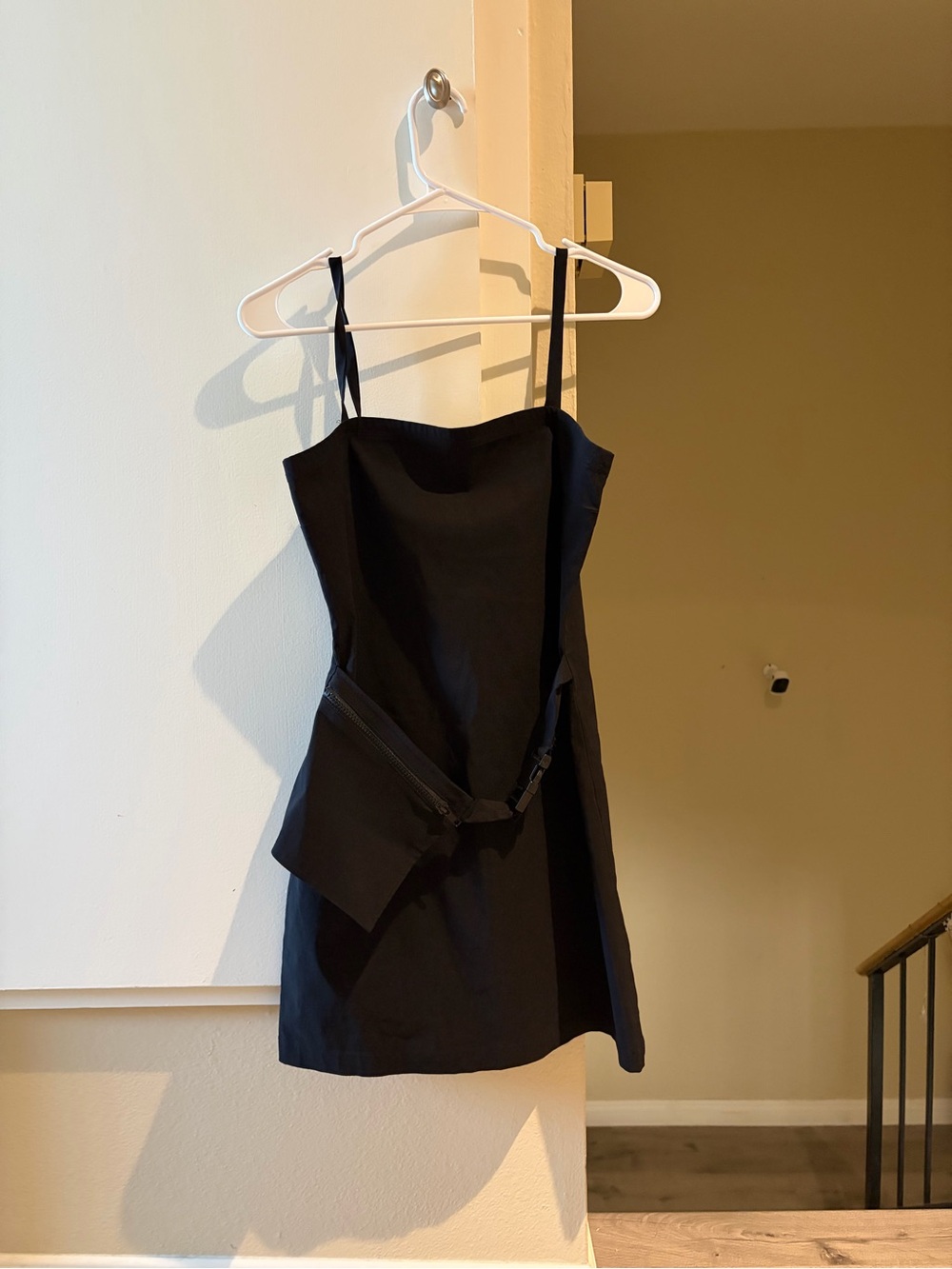 Byer Too!Y2K Classic unique Black Mini Dress with waist buckle and pocket design